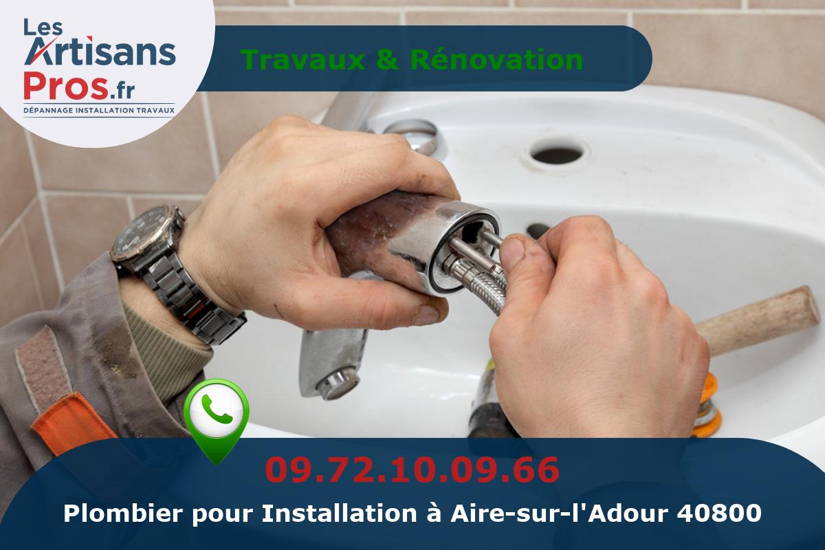 Installation de Plomberie Aire-sur-l’Adour