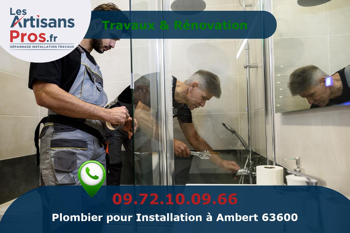 Installation de Plomberie Ambert