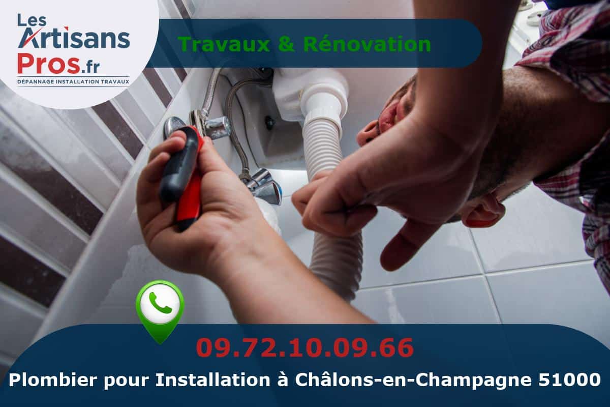 Installation de Plomberie Châlons-en-Champagne