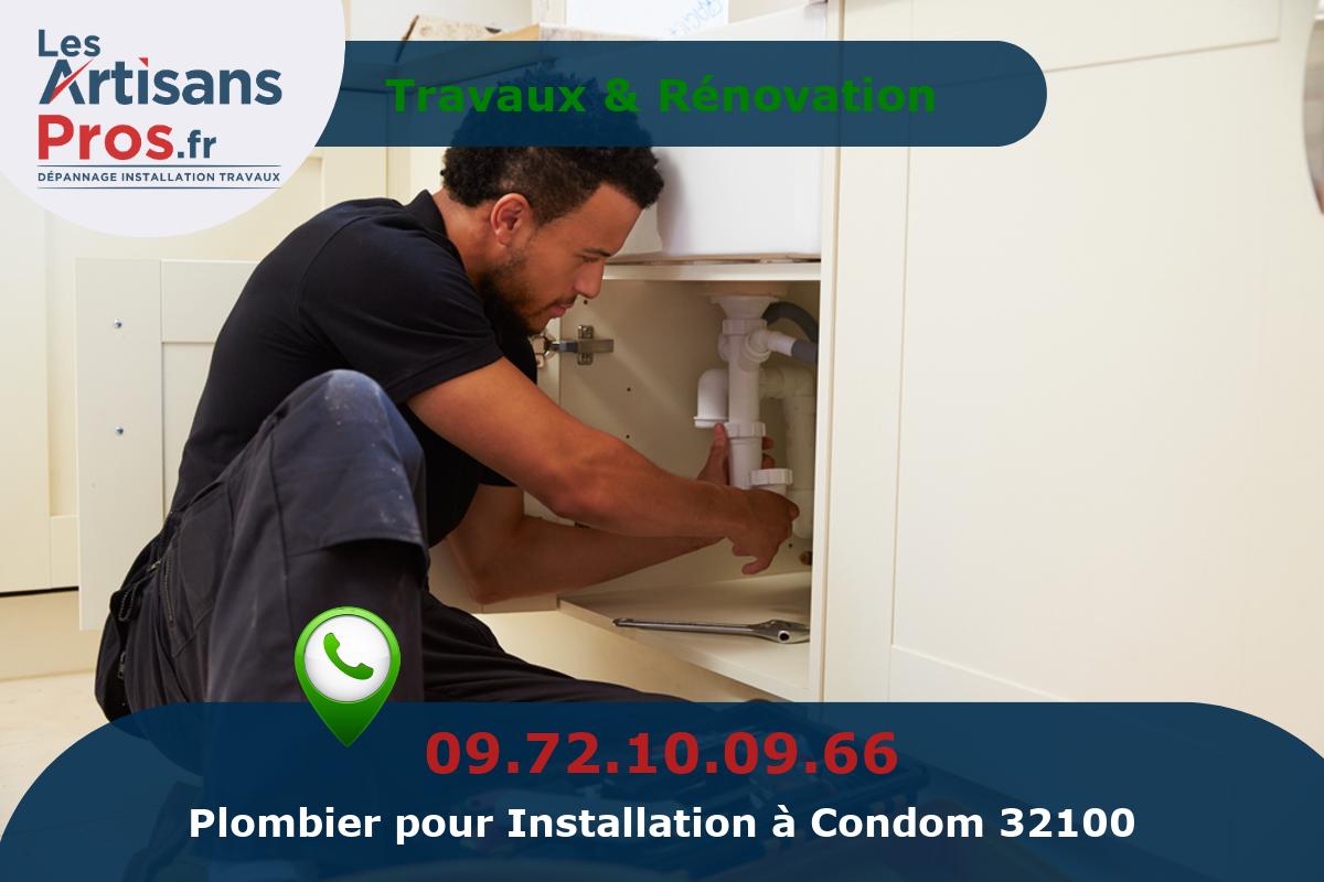 Installation de Plomberie Condom