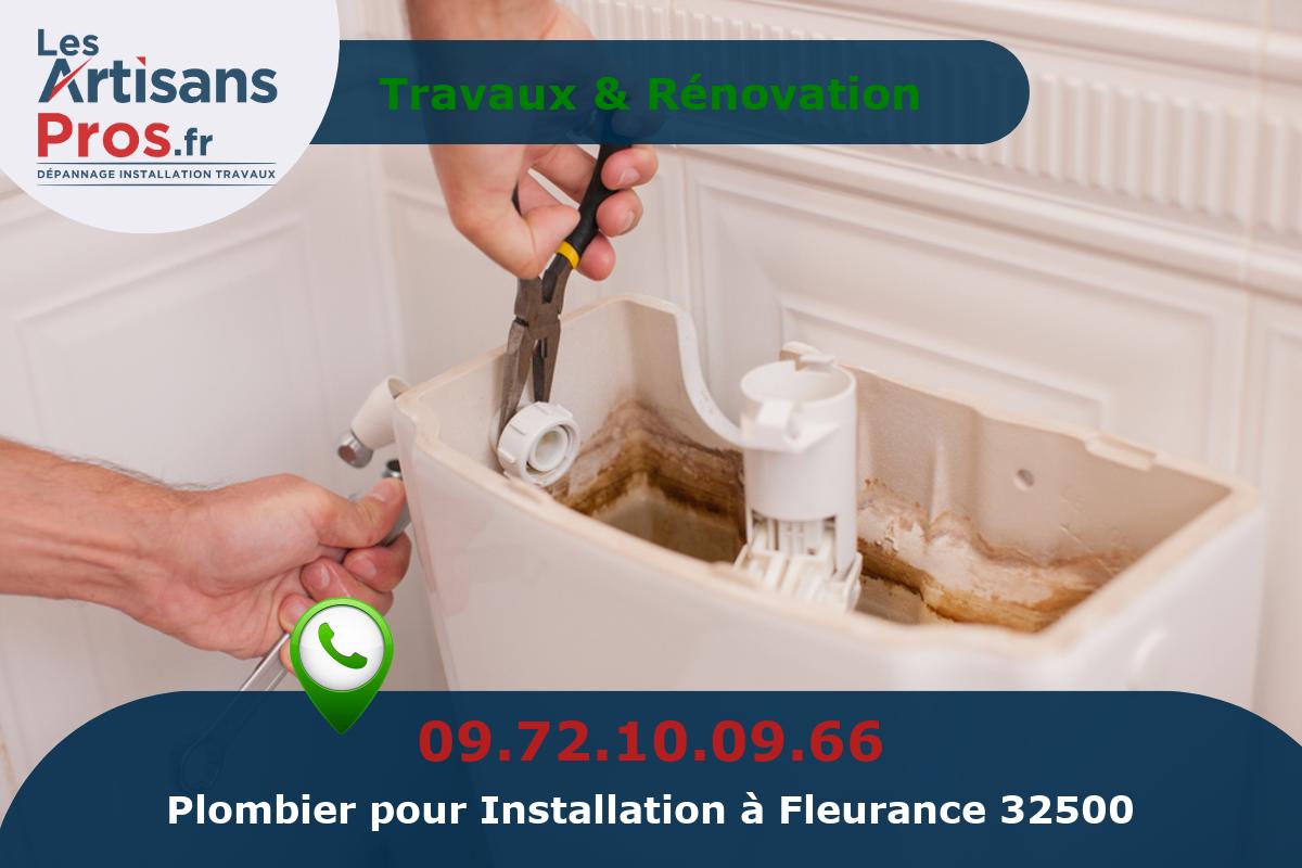 Installation de Plomberie Fleurance