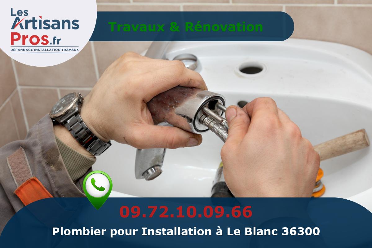 Installation de Plomberie Le Blanc