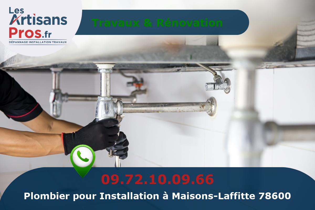 Installation de Plomberie Maisons-Laffitte