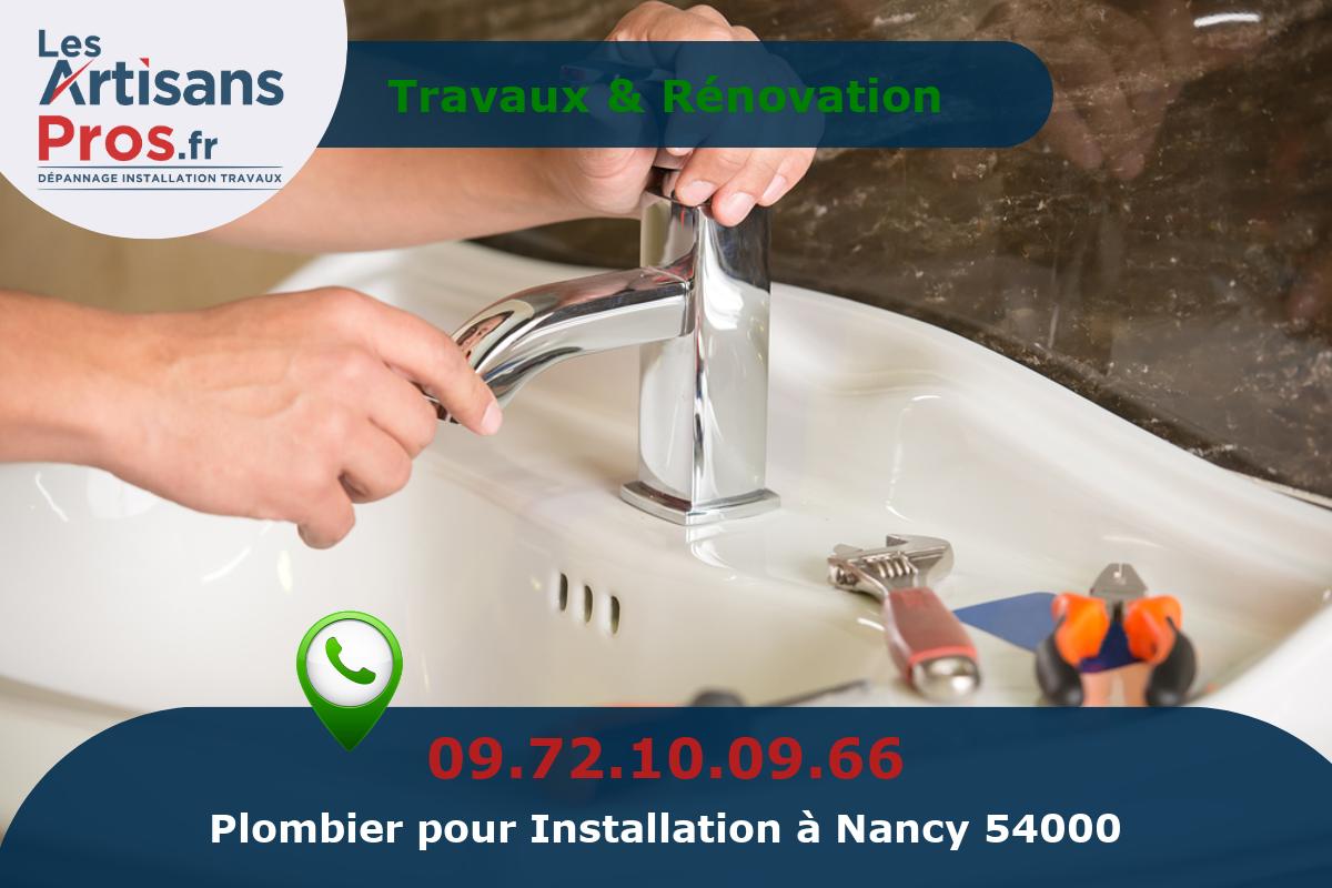 Installation de Plomberie Nancy