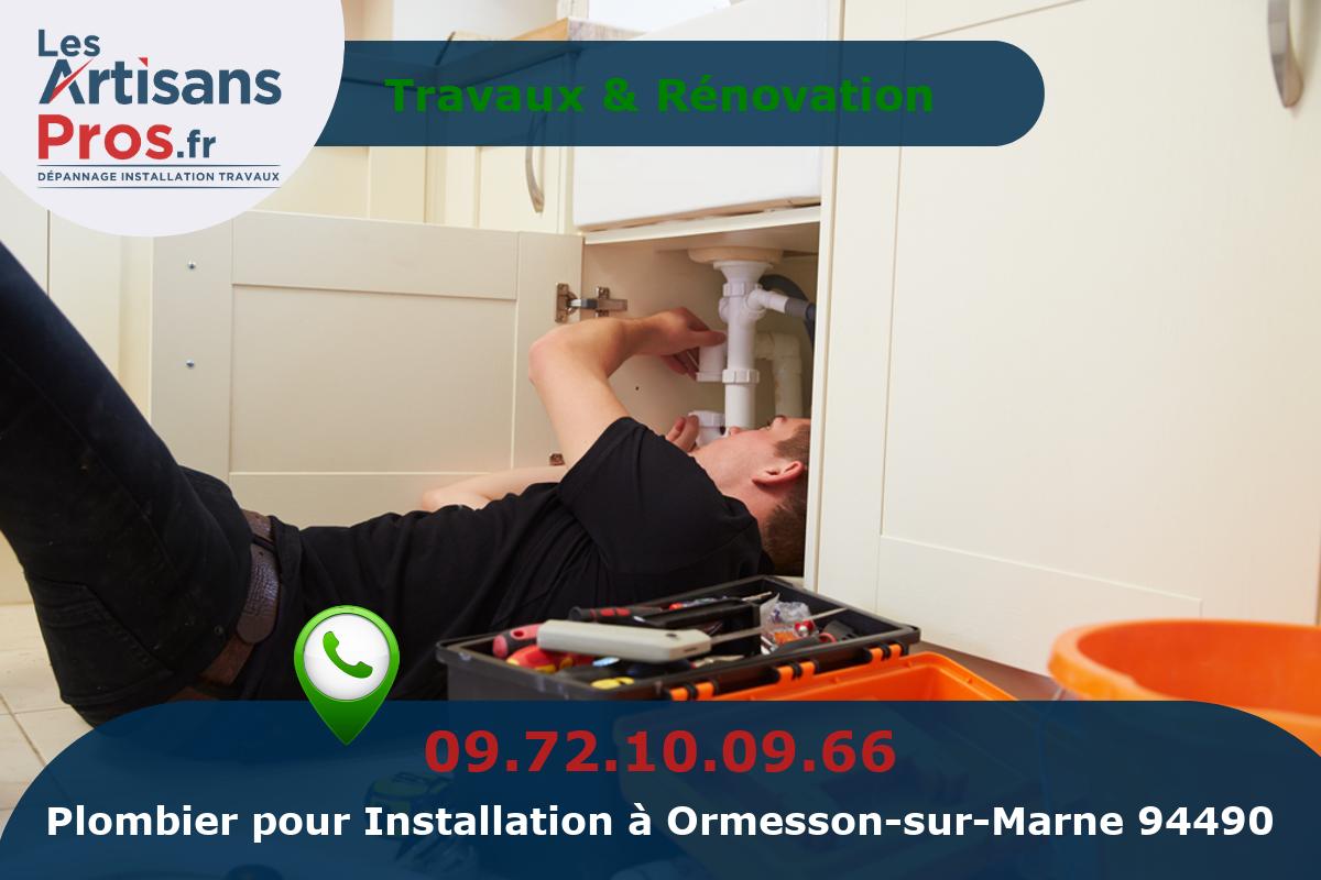 Installation de Plomberie Ormesson-sur-Marne