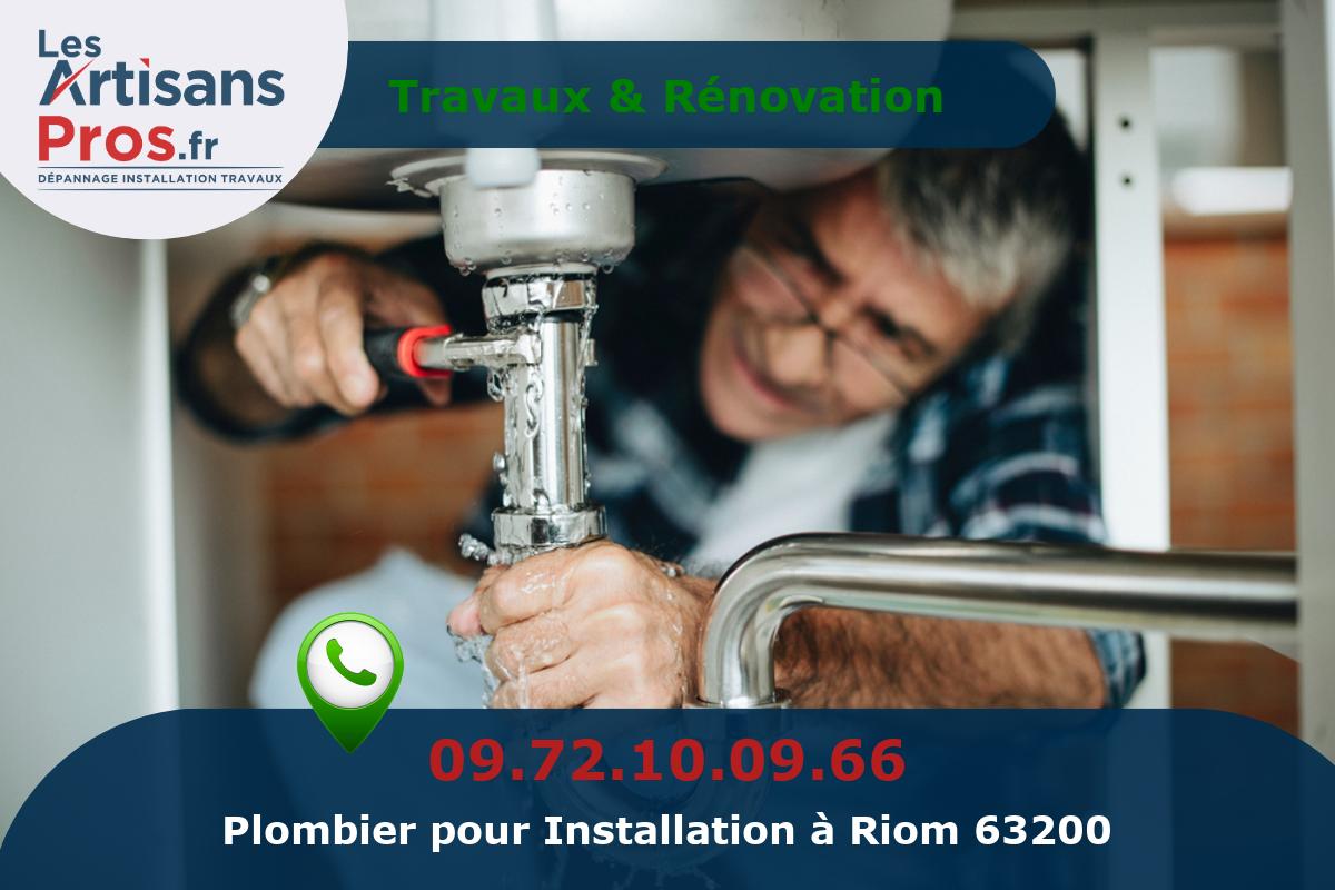 Installation de Plomberie Riom