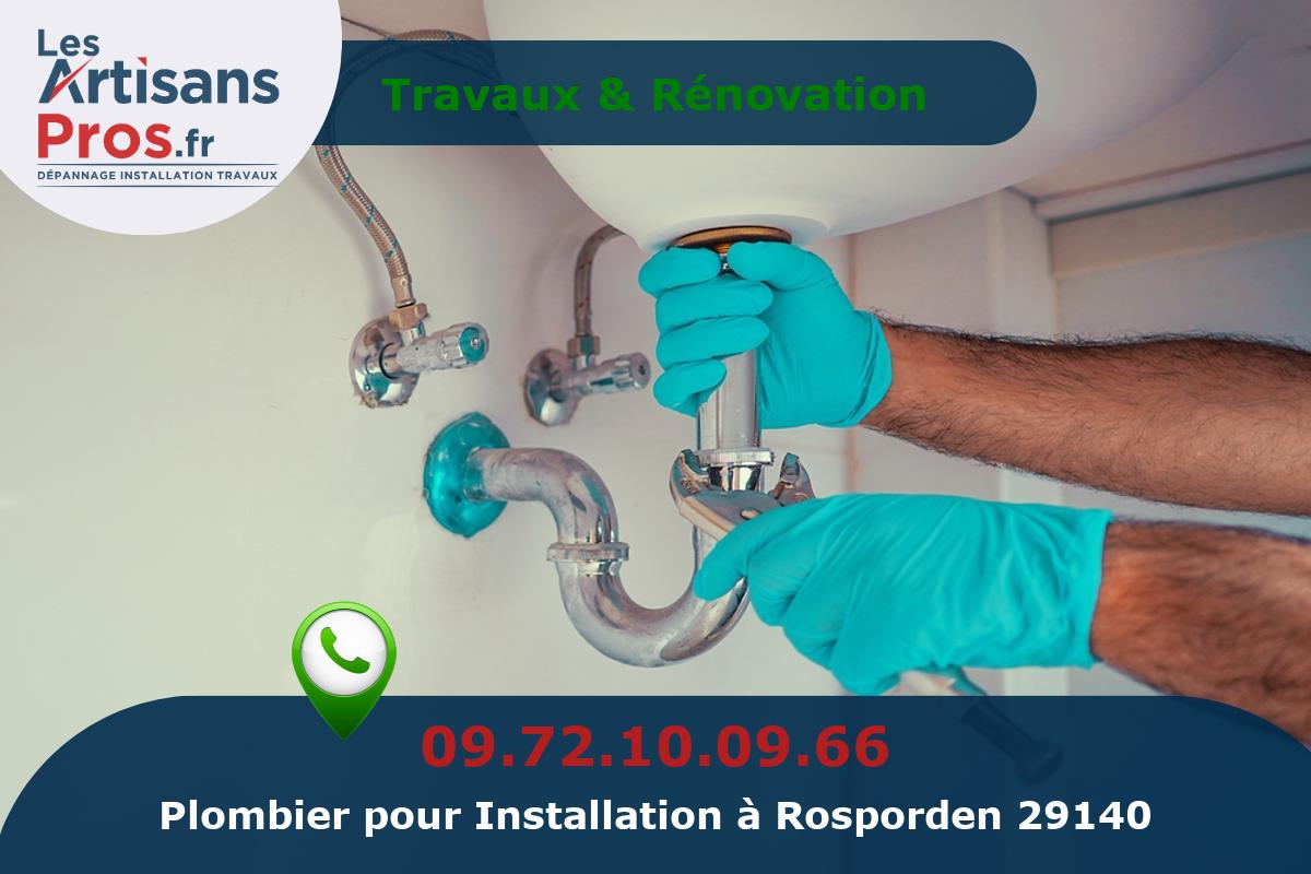 Installation de Plomberie Rosporden