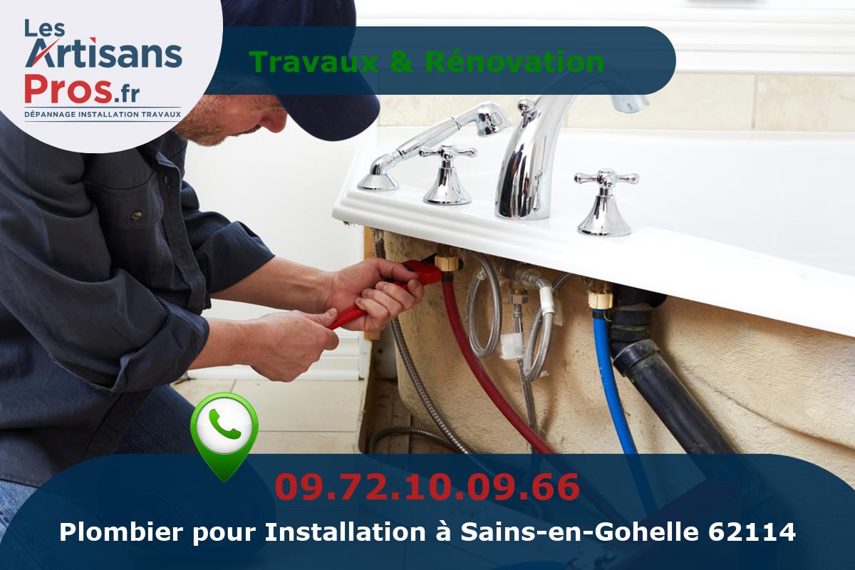 Installation de Plomberie Sains-en-Gohelle