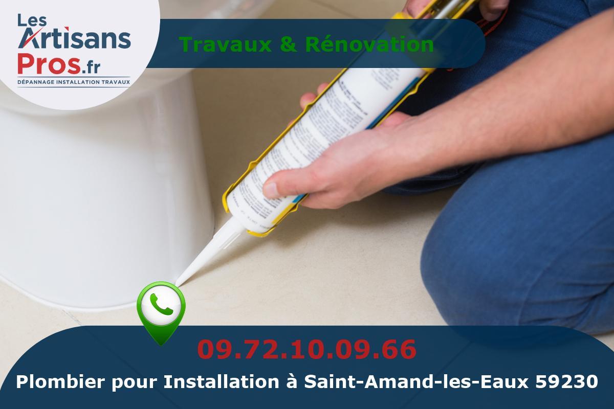 Installation de Plomberie Saint-Amand-les-Eaux