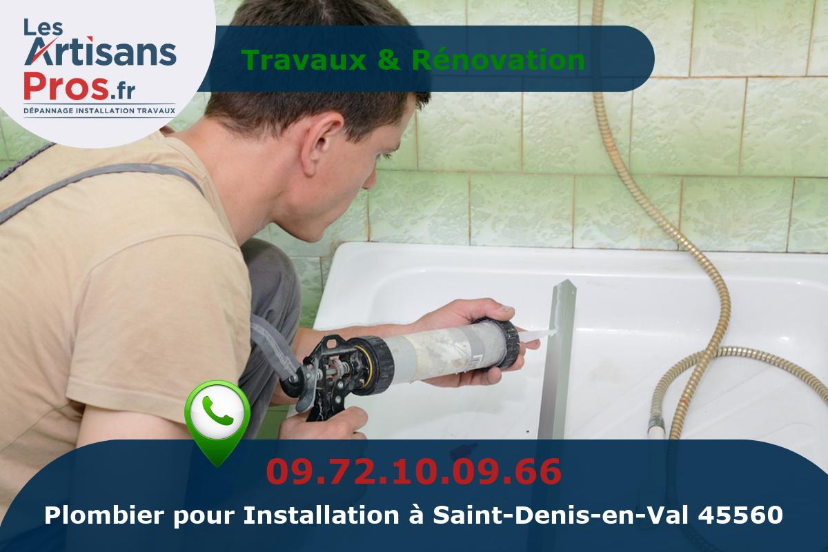 Installation de Plomberie Saint-Denis-en-Val