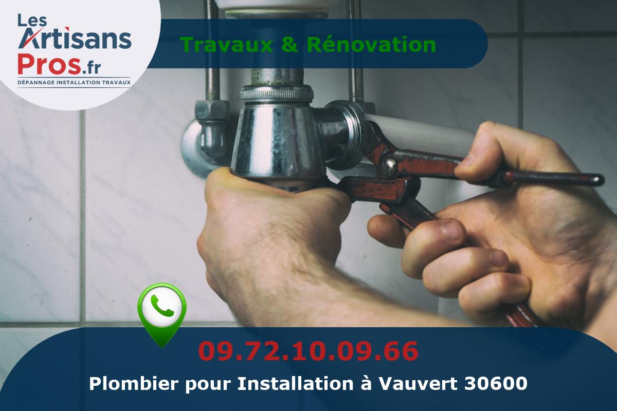 Installation de Plomberie Vauvert