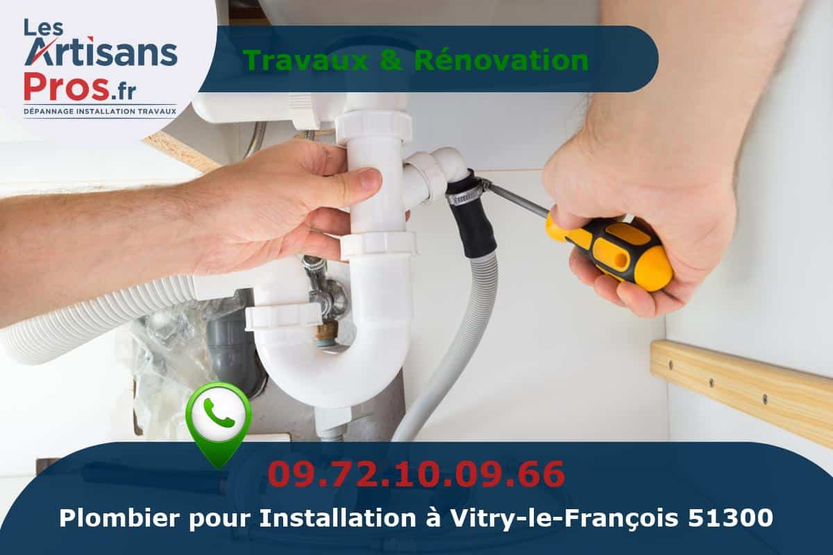 Installation de Plomberie Vitry-le-François