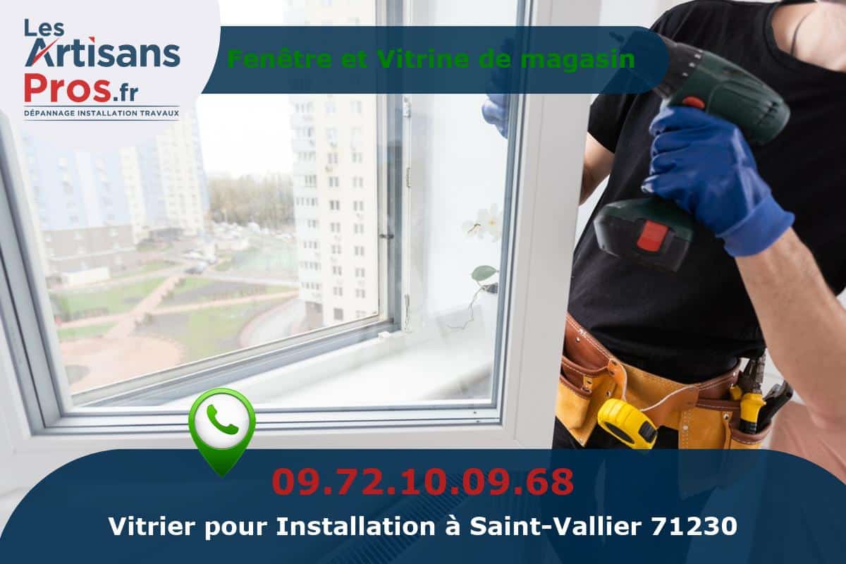 Installation de Vitrerie Saint-Vallier